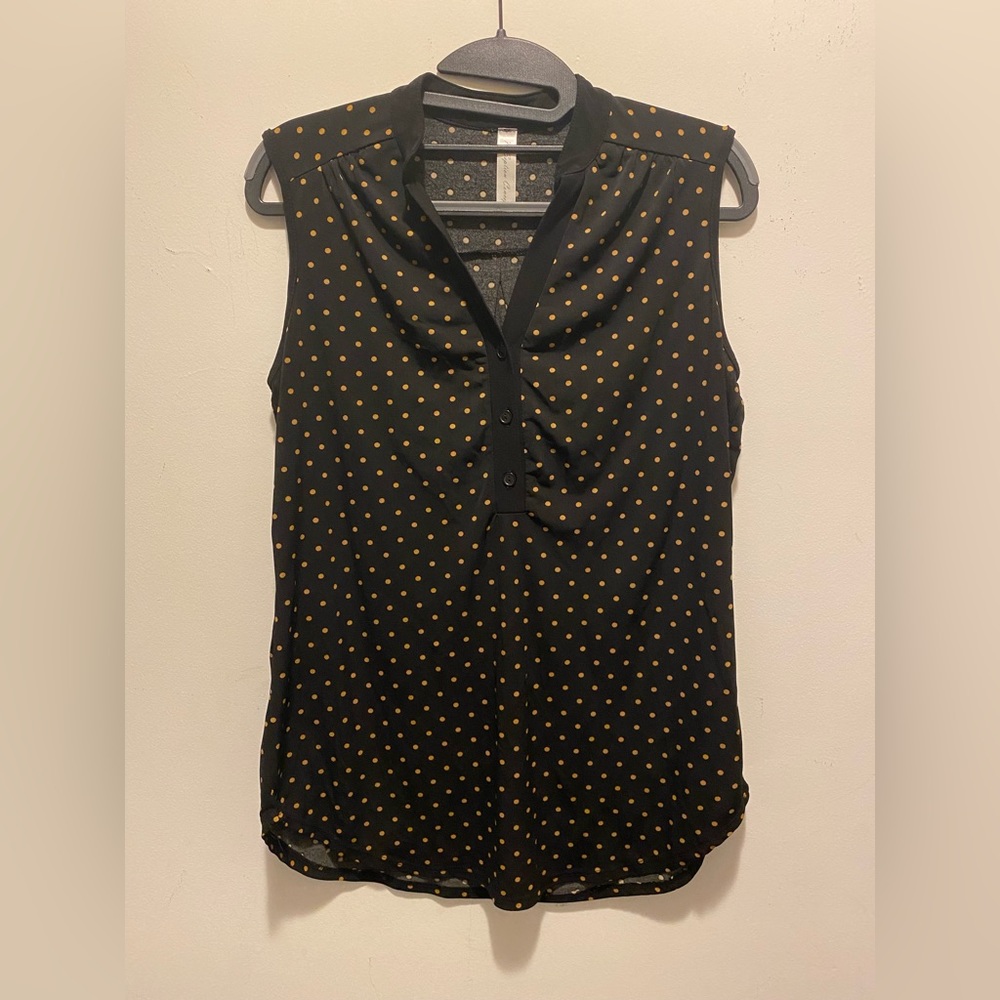 Polka dot sleeveless tank